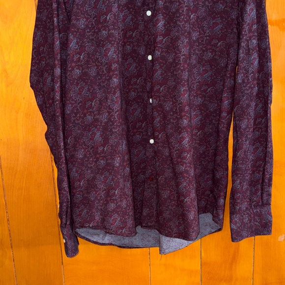 Massimo Dutti Dark Red Patterned Shirt - Picture 2 of 8